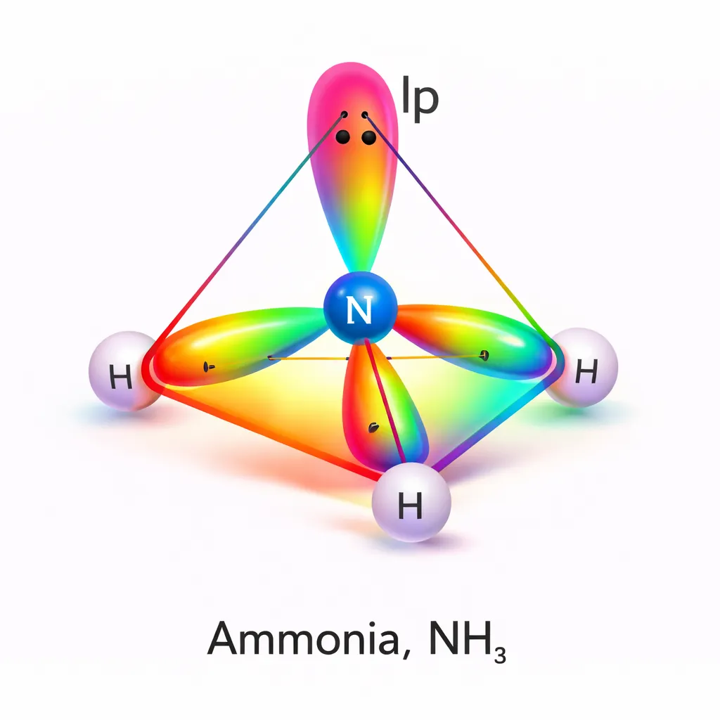 sp^3-hybridisation in NH_3